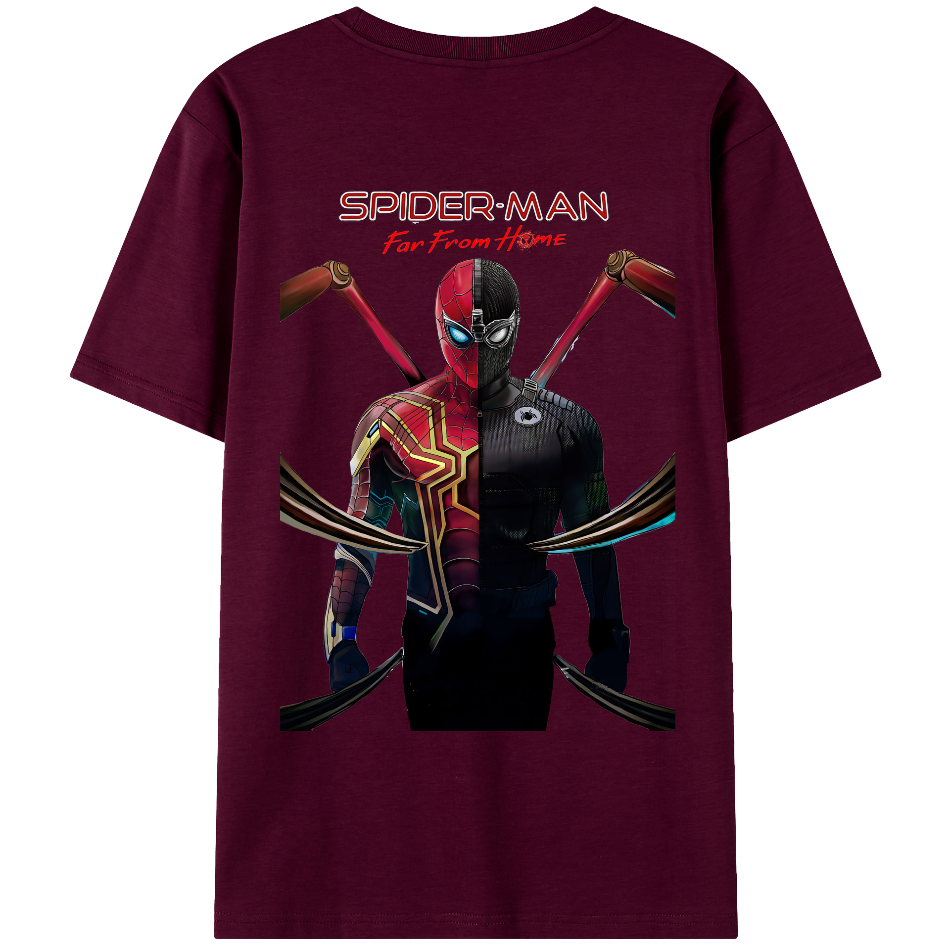 （画像用） Spider Man スパイダーマン レディース半袖Tシャツ(バックプリント)